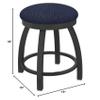 802 Misha 18" Swivel Vanity Stool with Pewter Finish and Graph Anchor Seat view 2