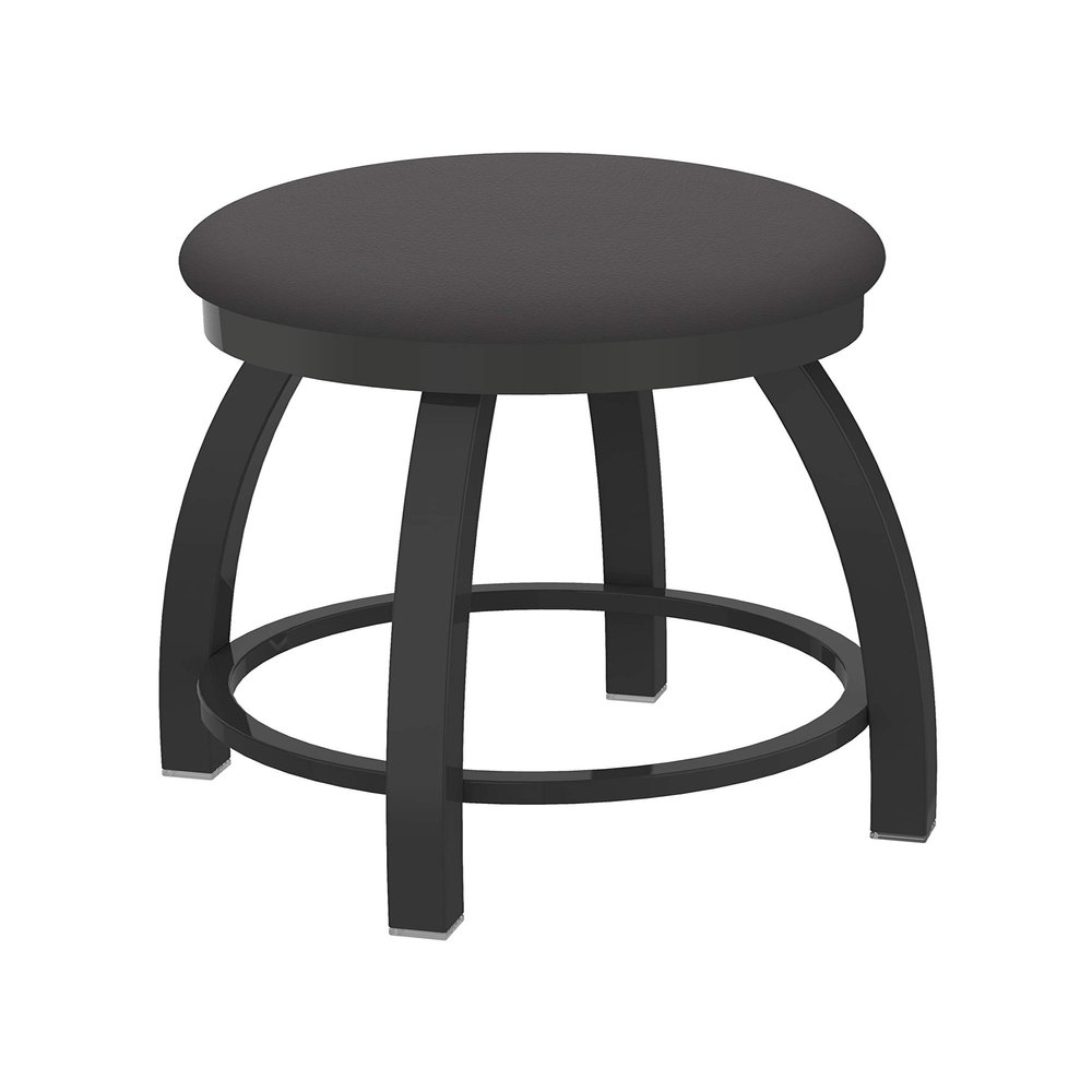 802 Misha 18" Swivel Vanity Stool with Pewter Finish and Canter Storm Seat