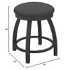 802 Misha 18" Swivel Vanity Stool with Pewter Finish and Canter Storm Seat view 2