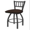 810 Contessa 25" Swivel Counter Stool with Pewter Finish and Rein Coffee Seat view 1