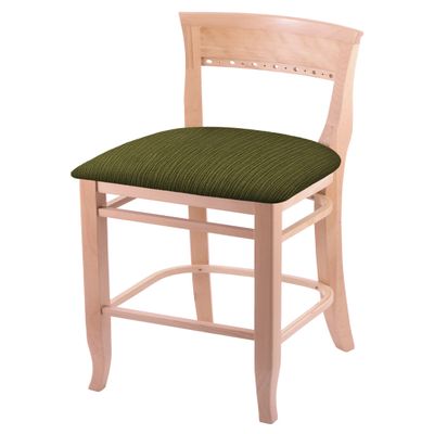 3160 30" Bar Stool with Natural Finish and Graph Parrot Seat