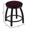 802 Misha 18" Swivel Vanity Stool with Black Wrinkle Finish and Canter Bordeaux Seat view 2