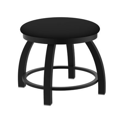 802 Misha 18" Swivel Vanity Stool with Black Wrinkle Finish and Black Vinyl Seat