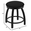 802 Misha 18" Swivel Vanity Stool with Black Wrinkle Finish and Black Vinyl Seat view 2