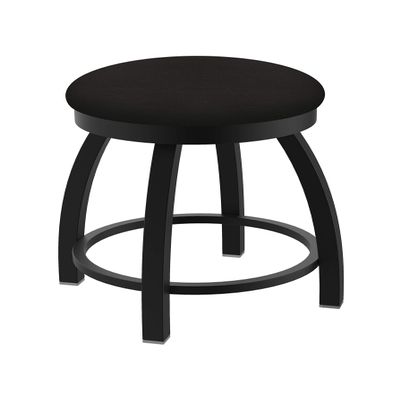 802 Misha 18" Swivel Vanity Stool with Black Wrinkle Finish and Canter Espresso Seat
