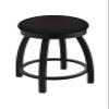 802 Misha 18" Swivel Vanity Stool with Black Wrinkle Finish and Canter Espresso Seat view 1