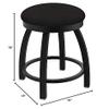 802 Misha 18" Swivel Vanity Stool with Black Wrinkle Finish and Canter Espresso Seat view 2