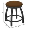 802 Misha 18" Swivel Vanity Stool with Pewter Finish and Canter Thatch Seat view 2