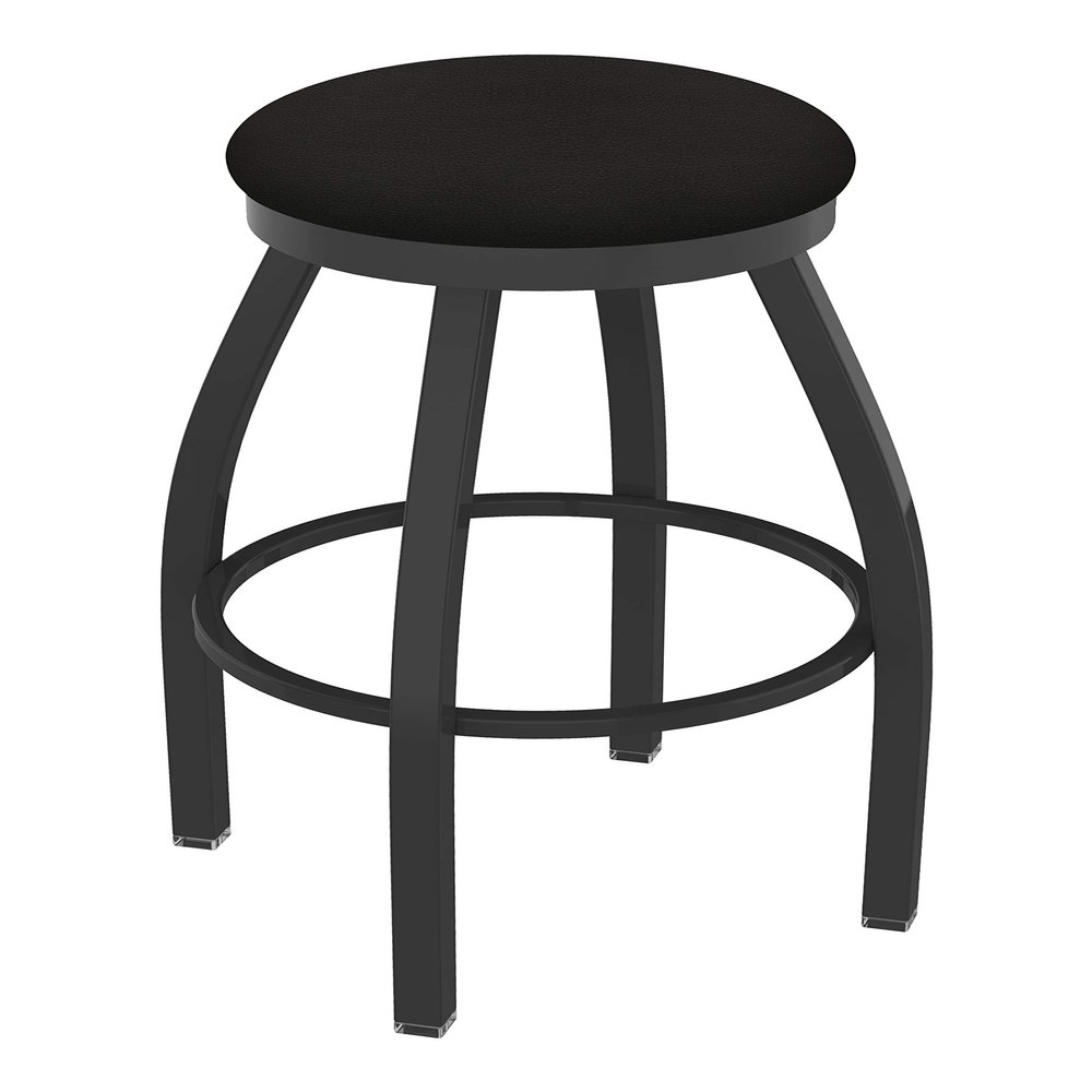 802 Misha 30" Swivel Bar Stool with Pewter Finish and Canter Espresso Seat