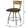 Holland Bar Stool Co. XL 830 Voltaire Swivel Bar Stool, Graph Parrot view 2