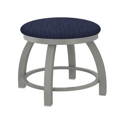 802 Misha 18" Swivel Vanity Stool with Anodized Nickel Finish and Graph Anchor Seat