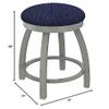 802 Misha 18" Swivel Vanity Stool with Anodized Nickel Finish and Graph Anchor Seat view 2