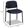 Basyx VL606VA90 VL606 Series Stacking Armless Guest Chair, Navy Fabric view 2