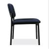 Basyx VL606VA90 VL606 Series Stacking Armless Guest Chair, Navy Fabric view 4