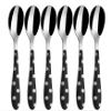BUGATTI psnu-014 F08/6 Set of 6 Mocha Spoon to San/Steel 16 x 20 x 3 cm Black view 1