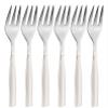 Bugatti GLAU-021F17/6 Glamour 6-Piece Cutlery Set Cake Forks SAN/Steel Ivory 16 x 20 x 3 cm view 1