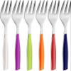 BUGATTI GLAA-021F17/6 Glamour 6-Piece Cutlery Set Cake Forks SAN/Steel Multi-Coloured 16 x 20 x 3 cm view 1