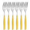 BUGATTI GL6U-021F17/6 Glamour 6-Piece Cutlery Set Cake Forks SAN/Steel Yellow 16 x 20 x 3 cm view 1