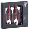 BUGATTI GL6U-021F17/6 Glamour 6-Piece Cutlery Set Cake Forks SAN/Steel Yellow 16 x 20 x 3 cm view 4