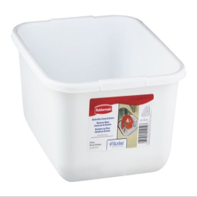 Rubbermaid 2951ARWHT 11.4 Quart White Rectangle Dishpan