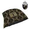 Manual Woodworkers & Weavers Square Throw Pillow, 14-Inch, Monogrammed Letter T, Black and Gold Damask view 2