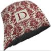 Manual Woodworkers & Weavers Square Throw Pillow, 14-Inch, Monogrammed Letter D, Crimson Damask view 1