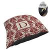 Manual Woodworkers & Weavers Square Throw Pillow, 14-Inch, Monogrammed Letter D, Crimson Damask view 2