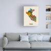 Trademark Fine Art Peru Watercolor Map Artwork by Michael Tompsett, 18 by 24-Inch view 3
