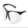 Elvex Delta Plus - WELRX500C10 RX-500C 1.0 Diopter Full Lens Magnifier Safety Glasses, Black Frame/Clear Lens view 1