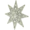 WeRChristmas Shatterproof Christmas Tree Topper Star with Glitter, 21 cm - Pearl White view 3