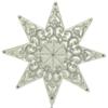 WeRChristmas Shatterproof Christmas Tree Topper Star with Glitter, 21 cm - Pearl White view 4