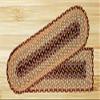 8.25" x 27" Oval Braided Carpet Stair Treads (Set of 13) (Burgundy/Gray/Creme) view 1