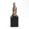 5.5 Inch Cat - Ready for The Leap Cold Cast Bronze Sculpture Figurine view 2