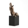 5.5 Inch Cat - Ready for The Leap Cold Cast Bronze Sculpture Figurine view 3