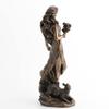 10.38 Inch Ostara - Germanic Goddess of Easter Cold Cast Bronze Statue view 4