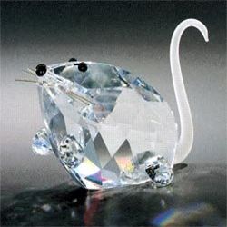 ASFOUR CRYSTAL 678-2.5 2.75 L x 1.73 H in. Crystal Mouse Animals Figurines