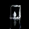 1159-50-90 2 L x 2 H x 2 W in. Crystal Laser-Engraved Santa Claus Holiday Laser-Cut view 1