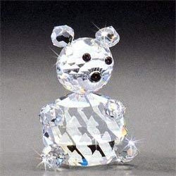 ASFOUR CRYSTAL 628-50 2.63 L x 3.34 H in. Crystal Bear Animals Figurines