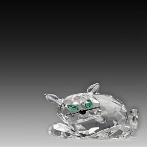 ASFOUR CRYSTAL 634-30 2.28 L x 1.18 H in. Crystal Cat Animals Figurines