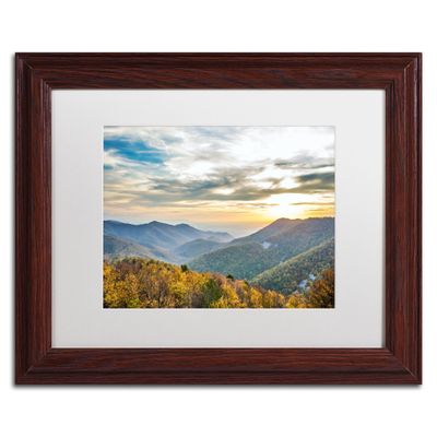 Trademark Fine Art Shenandoah White Matte Artwork by Pierre Leclerc, 11 by 14-Inch, Wood Frame