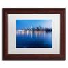 Trademark Fine Art Vancouver City Reflection White Matte Artwork by Pierre Leclerc, 11 by 14-Inch, Wood Frame view 1