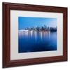 Trademark Fine Art Vancouver City Reflection White Matte Artwork by Pierre Leclerc, 11 by 14-Inch, Wood Frame view 2