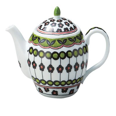 Awasaka Teapot, White, 4.7 x 6.9 x 4.9 inches (12 x 17.5 x 12.5 cm)