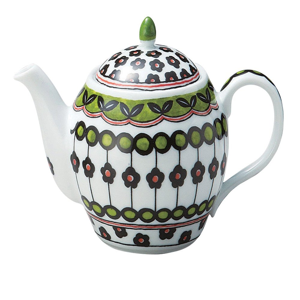 Awasaka Teapot, White, 4.7 x 6.9 x 4.9 inches (12 x 17.5 x 12.5 cm)