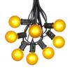 100 Foot G40 Outdoor Patio String Lights with 125 Yellow Globe Bulbs  Indoor Outdoor String Lights  Market Bistro Caf Hanging String Lights  C7/E12 Base - Black Wire view 1