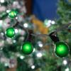 100 Foot G40 Outdoor Patio String Lights with 125 Green Globe Bulbs  Indoor Outdoor String Lights  Market Bistro Caf Hanging String Lights  C7/E12 Base - Black Wire view 4