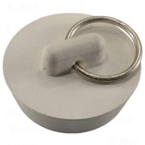 1-1/4" White Rubber Stopper (3 pieces)