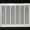 HVAC Premium 36'' x 12'' [Duct Opening] Flat Stamped Steel Return Air Grille - Sidewall and Ceiling - HVAC Vent Duct Cover - White [Outer Dimensions: 37.75''w X 13.75''h] view 1