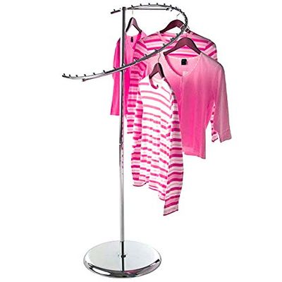 Chrome 29-Ball Spiral Garment Rack  Chrome Finish