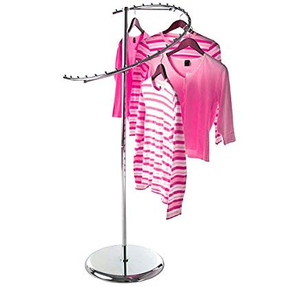 Chrome 29-Ball Spiral Garment Rack  Chrome Finish